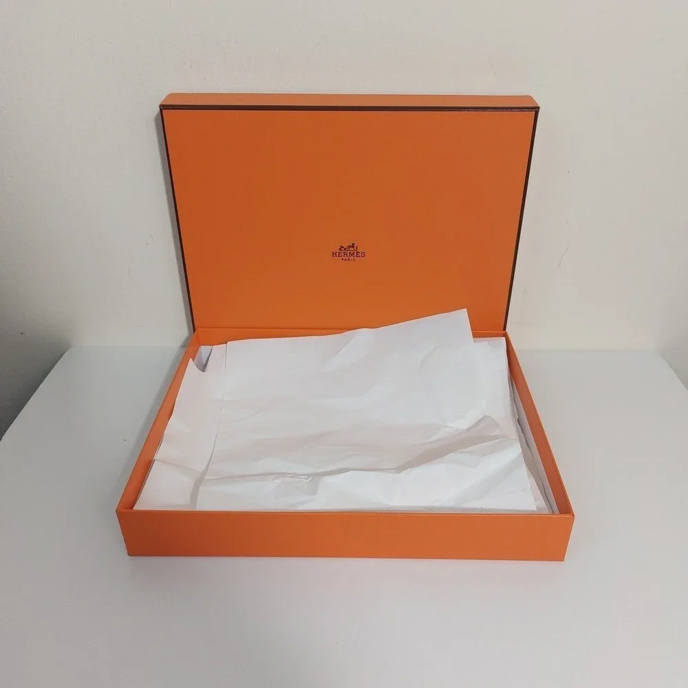 Hermes Orange Storage Gift Box Set 2pc Large Small Good Condition